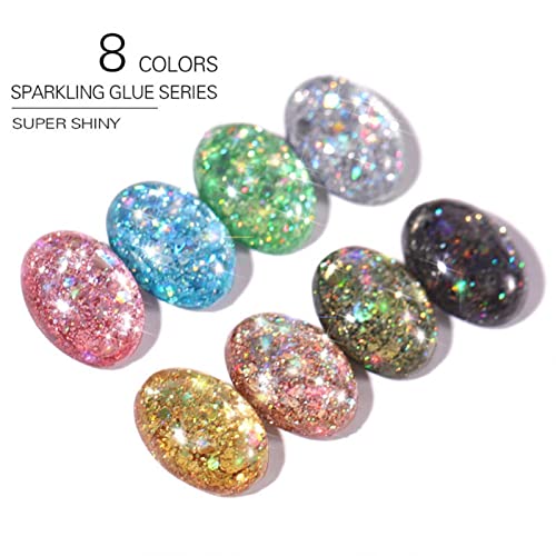 ZITIANY Chrome Platinum Glitter Gel lak za nokte, svjetlucavi sjajni UV LED potopite lak za nokte, popularni svijetli Nail Art Sparkle