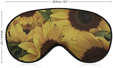 Suncokreti cvjetna maska ​​za oči za spavanje zatamnjenje noćne očiju sa podesivim kaišem za muškarce za muškarce Travel Yoga Nap