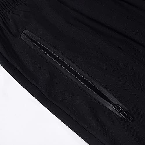 WXHN MENS Solid paušalice Stretch drizzletni džepovi Comfy Soft Lounge Loose Streetwear Sportske hlače