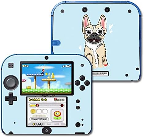 MightySkins koža kompatibilna s Nintendo 2DS-Frenchie Love / zaštitni, izdržljivi i jedinstveni poklopac za omotavanje vinilnih naljepnica