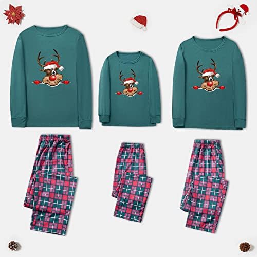 Usklađivanje pidžame za porodičnu aparat Porodični pidžami setovi Božićni jelen u porodičnom božićnom pidžamu postavljene