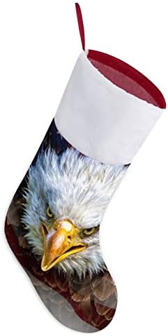 Ćelavi orao na američkoj zastavi Crveni božićni praznici Naslovni ukrasi za Xmas Tree Kamin Viseće čarape