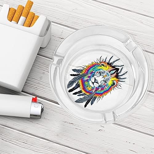 Vodeni lion Okrugli stakleni pepeljarski držač za cigarete Kućište Slatko pušenje pepela