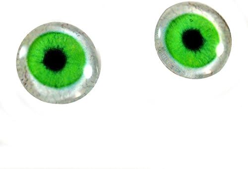 16 mm Glass Eyes Zelene i bijele ljudske pargerijske skulpture ili nakit izrada zanata od 2
