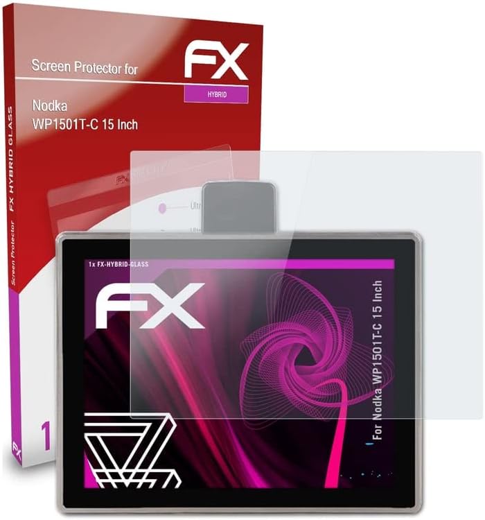 atFoliX zaštitni Film od plastičnog stakla kompatibilan sa Noda WP1501T-C 15-inčnim štitnikom za staklo, 9h Hybrid-Glass FX staklenim štitnikom za ekran od plastike