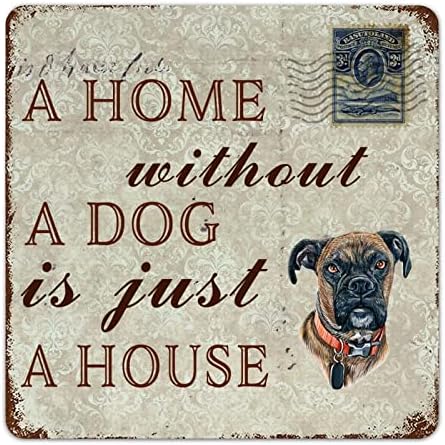 Smiješan metalni znak za pse Dom bez psa nalazi se samo kuća za kuću bokserice za kućne ljubimce sa psom citat metalne ploče Antikni pas Naslovnica za pab Novost za pab