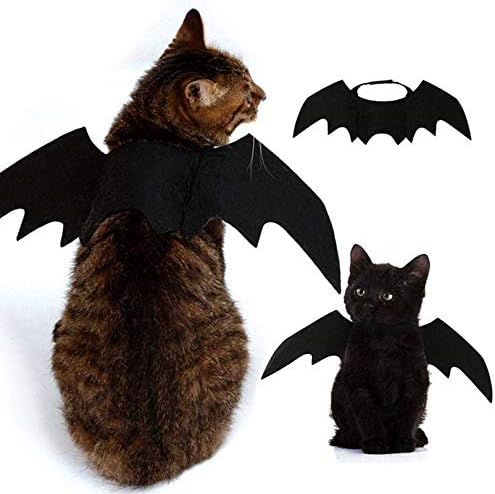 Linrus slatka Halloween Cat kostim Mali kućni ljubimac Cat Bat krila Halloween Cat Wings Halloween Cat Pribor Halloween ukrasi