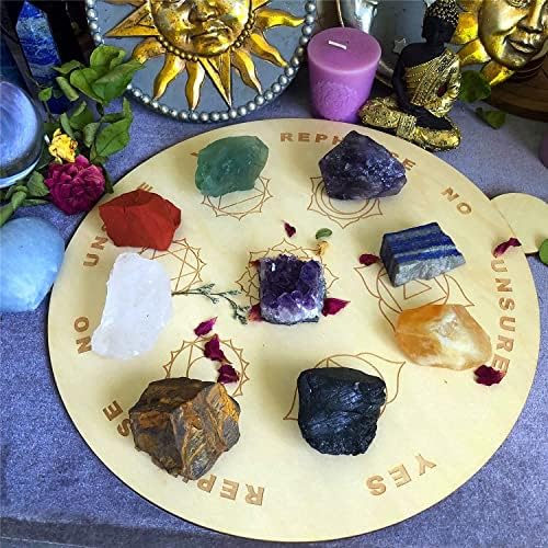 Zenkeeke 9 kom Iscjeljujuće kristale i kamenje čakra postavljene s ametistom Cluster Clean Clistal Kit za početnike, energetsku ravnotežu i reiki, meditaciju
