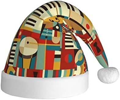 Akvarel Fusion Santa šešir za odrasle, veliki božićni šešir udoban kostim za Božićnu noć vještica