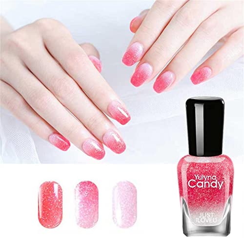 ZITIANY Gel lak za nokte koji mijenja boju-potopite Gel lak za nokte s promjenom Temperature svjetlucavi lak za nokte, manikir Nail Art poklon za žene, dugotrajan za Nail Art DIY