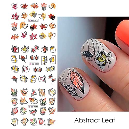 12kom jesen Nail Art naljepnice naljepnice javorov list naljepnice za nokte zahvalnosti dekoracije za nokte Exquisite javorov list bundeva Turska Graffiti list Patterns Water Transfer Slider za žene djevojke