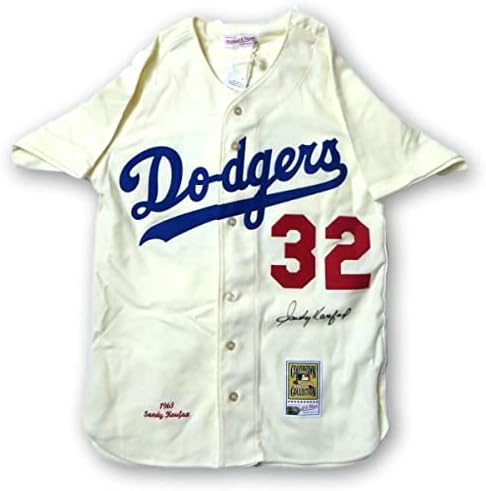 Sandy Koufax Autographing Mitchell & Ness Jersey 1963 Dodgers Home MLB YP045650 - autogramirani MLB dresovi