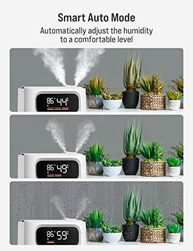TOPPIN ovlaživači za spavaću sobu, toplu i hladnu maglu ultrazvučni isparivač 5,5 L gornji ovlaživači biljaka sa eteričnim uljem,