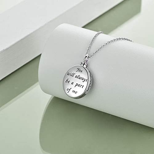 Onefinity ogrlica od urne za kremaciju za pepeo ogrlica od srebrnog Drveta života od srebra u kojoj se nalaze slike kremiranje uspomena