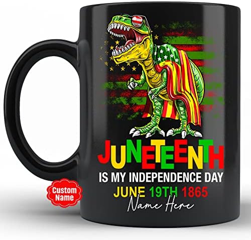 PREZZY personalizovan od 1865. Juneteenth šolja 19. juna slavi Dan Crne slobode šolja za kafu pokloni za muškarce žene Prijatelji