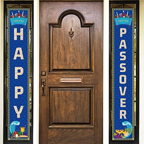 Nepnuser Happy Pasha Trijem Banner Jevrejski Pesach Matzo Seder Ulazna Vrata Prozorski Zid Unutarnji Vanjski Ukras Photo Booth Backdrop