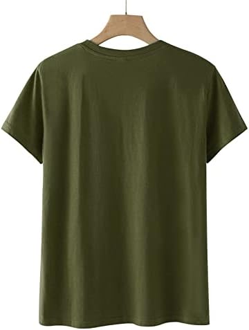 Ženska slovo za bluza s kratkim rukavima Grafički labavi fit vrhovi Tors T majica Vrat Smiješna jesen ljetna bluza odjeću moda