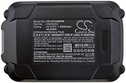 Cameron Sino New 2000mAh zamjenska baterija CRAFTSMAN CMCD700, CMCD701C2, CMCD710, CMCD710C1, CMCD710C2, CMCD711, CMCD720, CMCD720, CMCD721, CMCD721, CMCD721, CMCD721, CMCD721, CMCD721, CMCD721, CMCD721, CMCD721, CMCD721, CMCD721, CMCD721, CMCD721, CMCD721