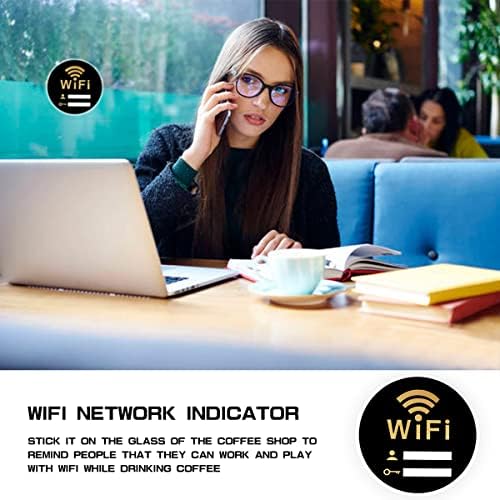Slohjal okrugli akrilni WiFi lozinka potpisuje samoljepljivi zid WiFi znak Wireless Network Pokrivač za kućne poslovne goste javnosti