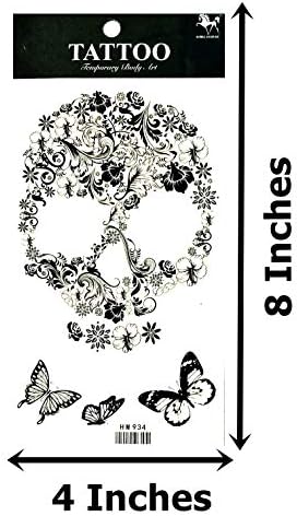 Nipitshop 1 list leptir i cvijet Privremena naljepnica za tetovaže Vodootporna privremena za žene djevojke i dječake