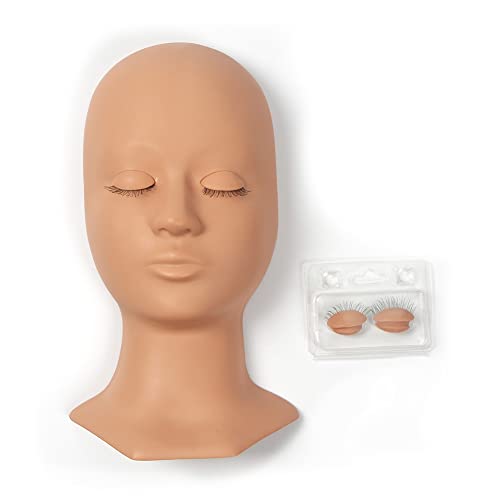 Lash Mannequin Head, model glave za vježbanje silikonskih kalemljenja sa umjetnim trepavicama od hemijskih vlakana, za trepavice,
