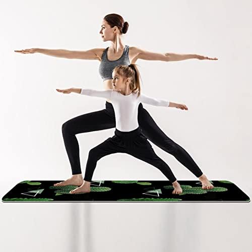 6mm ekstra debela prostirka za jogu, geometrijski kaktus Print ekološki prihvatljivi TPE prostirke za vježbanje Pilates Mat sa za jogu, trening, osnovnu kondiciju i vježbe na podu, muškarci & žene