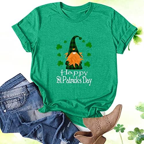 Žene smiješno St Patricks Dnevna košulja Žene Shamrocks djetlička košulja Shamrocks majice Lucky kratki rukovi vrhovi kratkih rukava
