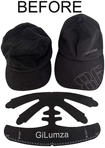 Gilumza 2pk Crne bejzbol kape umeće polukružna kruna fleksibilni oblikovatelj plastični šešir Liner podrška za Snapback opremljenu sportsku kapu sa loptom i još mnogo toga