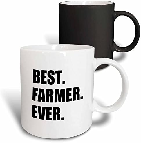 3drose najbolji Farmer uvek zabavan poklon za poljoprivredni posao-farma-crni tekst-šolje