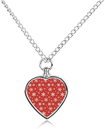 Snowflake Božić urna ogrlica za pepeo personalizirana ogrlica Za srce pet kremiranje nakit spomen privjesak za muškarce žene