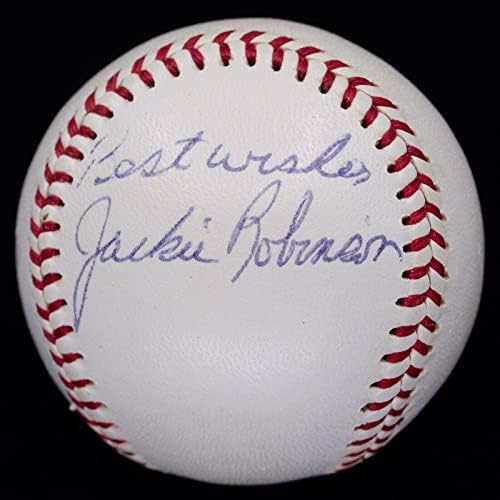 Spektakularni Jackie Robinson jedno potpisan bejzbol - ogromna auto! JSA LOA ocjenjuje 8 - autogramirani bejzbol
