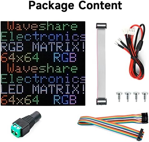 Fleksibilna RGB LED matrična ploča 64x64, 4096 RGB LED-a, 3 mm nagib, podesiva svjetlina lažan dizajn, prikaz Tekst / Šarena slika / animacija, za maline pico / esp88 pico / esp82