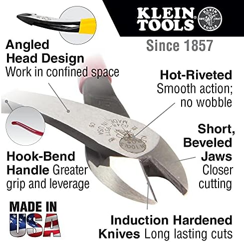 Klein Tools D248-9st klešta, Ironworker je Dijagonala kliješta za sečenje sa visokim poluge dizajn radi kao armature rezač i armature Bender, 9-inčni & s5118prs Lineman alat torbica