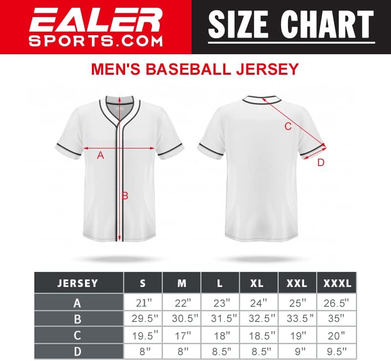 EALER BJ80 serija MENS bejzbol dres pauziranja dolje majice kratki rukav Hipster Hip Hop Sportske uniforme