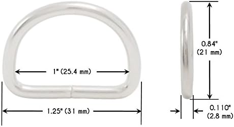 Metalni D prsten 1-1 / 4 inčni nikl za zavareni nikl za zavarenik za kaiševe za kaiševe
