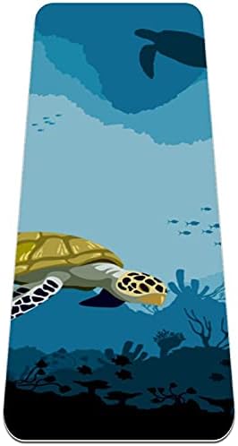 Dragon Sword Turtle Underwater Blue Premium Thick Yoga Mat Eco Friendly gumeni Health&fitnes Non Slip Mat za sve vrste vježbe joge