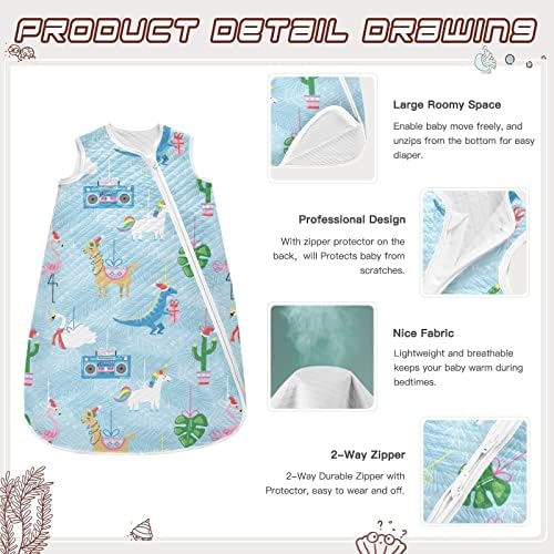 VVFelixl vreća za spavanje za novorođene bebe - Dinosaur jednorog Flamingo Beby Beabable pokrivač - vreća za spavanje za spavanje