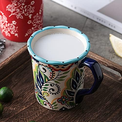 Dodouna japanska ručno oslikana keramička krigla, jednostavan i moderan čaj za piće za piće mlijeko za doručak za doručak ured Početna