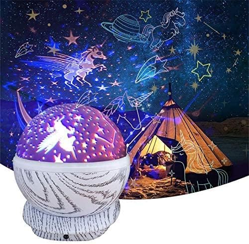 Noćni svjetlosni projektor za djecu Unicorn Moon Star projektor 360 rotacija Galaxy projektor-9 svjetlosni način u boji, Najbolji pokloni za djecu Baby noćna lampa dekor za Dan zaljubljenih