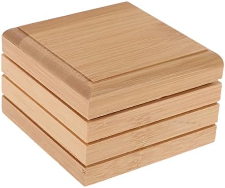 Cabilock 4pcs Bamboo sapun Organizator posuđa sa poklopcem Travel kontejneri sa poklopcem Bambuo kutijom sa poklopcem na otvorenom