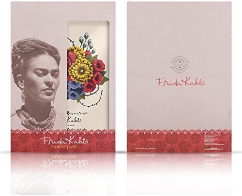 Dizajn kućišta za glavu zvanično licenciran Frida Kahlo Red Flowers kožna Navlaka za novčanik za knjige kompatibilna sa Kindle Paperwhite 1 / 2 / 3