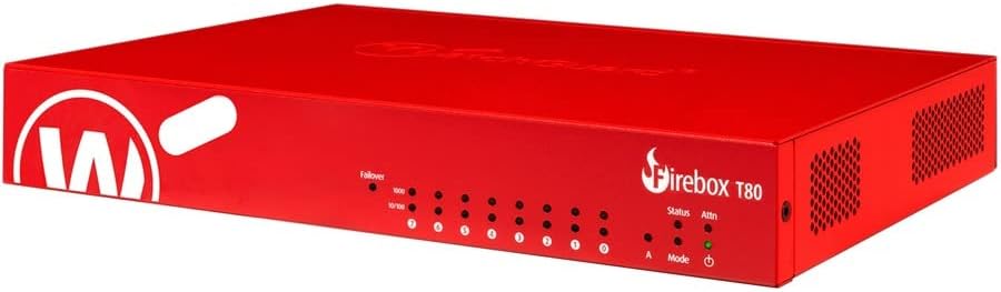 Trgovina stražarima do WatchGuard FireBox T80 sa ukupnim sigurnosnim apartmanom od 1 godina