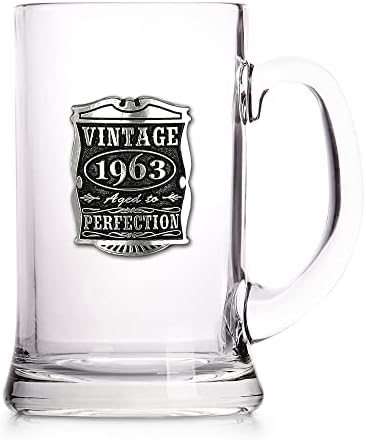 English Pewter Company 1 Pint Vintage Godine 1963 60. rođendan ili godišnjica piva za pivo Glass Tankerd - jedinstvena ideja za poklon za muškarce [VIN030]