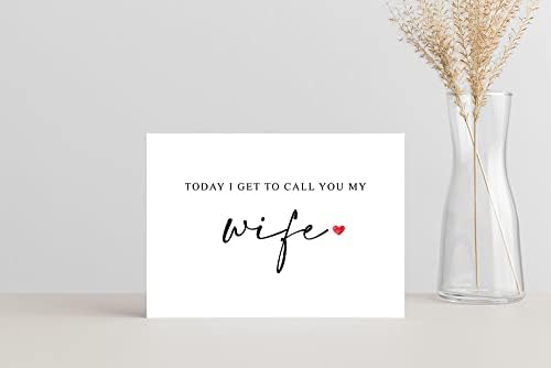 Emily poklon danas mogu da te zovem moja žena-žena zavet kartica - žena dan vjenčanja kartica-mojoj ženi kartica