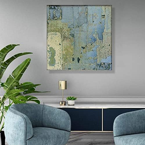 Ručno oslikano teksturirano uljano slikarstvo - moderno minimalističko kućno vertikalno slikarstvo apstraktno geometrijsko Dekorativno