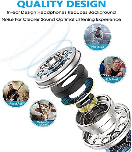 Žičane slušalice HI-fi zvučne slušalice HANDSFree Mic slušalice Metalne uši u ušima Kompatibilne sa LG Aristo 4 Plus - Aristo 5 -