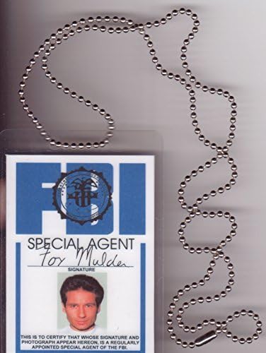 Znakovi 4 Zabava NFMID Mulder FBI ogrlica ID, plava