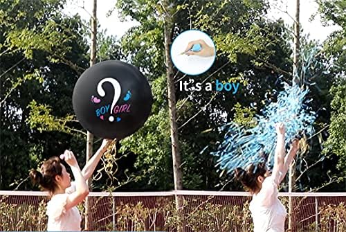 Balon za otkrivanje spola s konfetima i pikadom, 36-inčni crni baloni x2 s ružičastim i plavim oblikom srca konfeti za dječake ili djevojčice Baby Shower potrepštine za zabavu Rod otkrivaju dekoracije i ideje Kit
