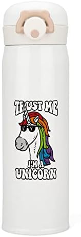 Vjerujte mi da sam Unicorn1 izolaciona flaša za vodu sa poklopcem izolovana čaša od nerđajućeg čelika sa duplim zidom Kancelarijska