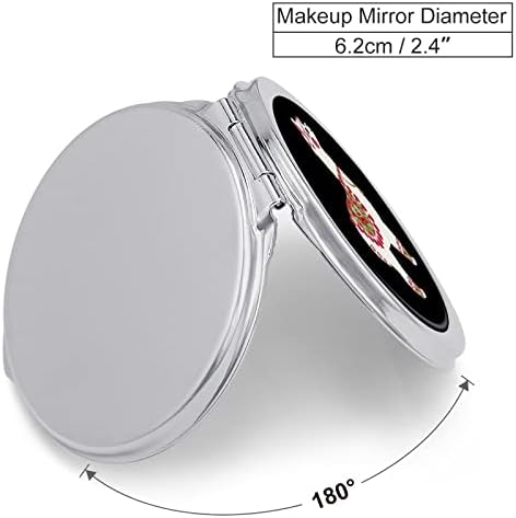 Alpaca kompaktno ogledalo okruglo džepno ogledalo za šminkanje prenosivo sklopivo dvostrano sa 2X 1X